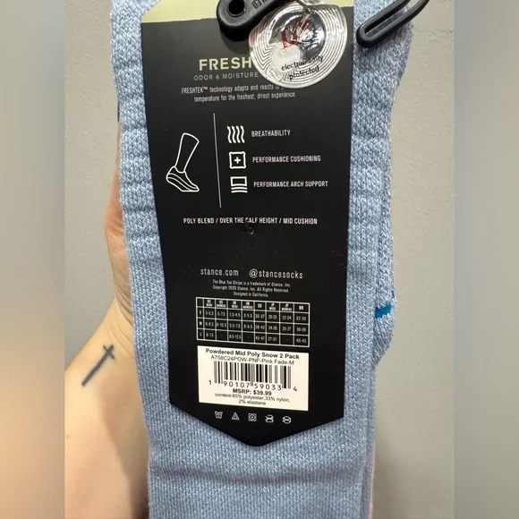 NWT Stance Performance Snow Mid Cushion Size Medium - Picture 2 of 4